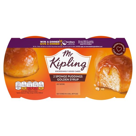 Mr Kipling Sponge Puddings Golden Syrup 95g